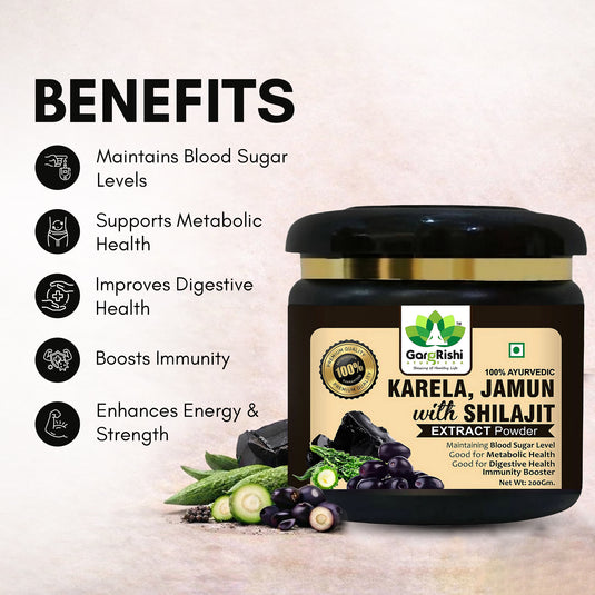 Karela Jamun with Shilajit Powder for maintaining Blood Sugar Level & Stamina Booster