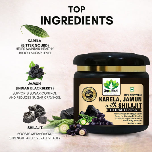 Karela Jamun with Shilajit Powder for maintaining Blood Sugar Level & Stamina Booster