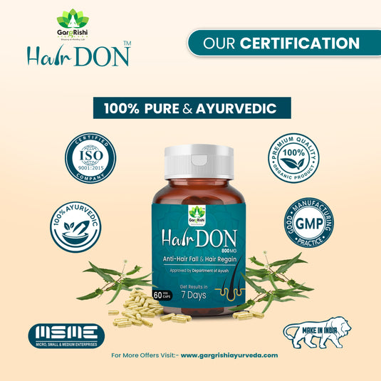 Hair DON I Anti Hair Fall & Hair Regain Ayurvedic Medicine I No Side Effect I 100% Natural Ingredients Ext.I