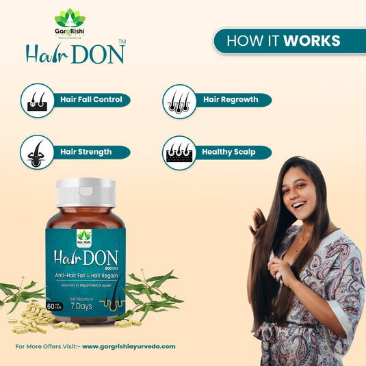 Hair DON I Anti Hair Fall & Hair Regain Ayurvedic Medicine I No Side Effect I 100% Natural Ingredients Ext.I