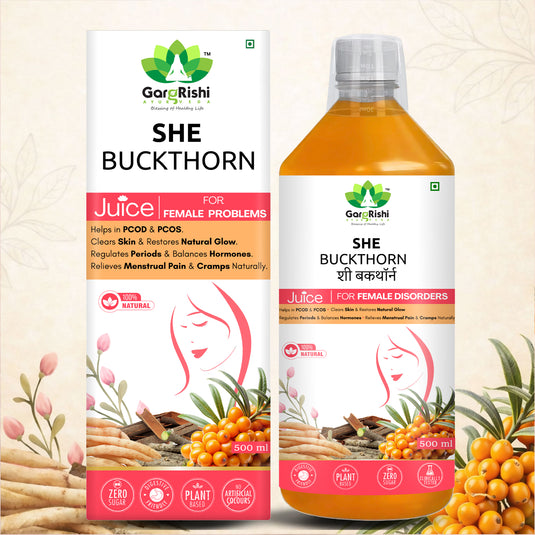 She Buckthorn Juice – Natural Support for PCOD, PCOS & Regular Period Cycle