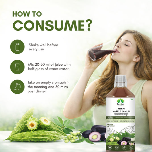Neem Karela Jamun Juice – Healthy Blood Sugar Levels & Boost Immunity