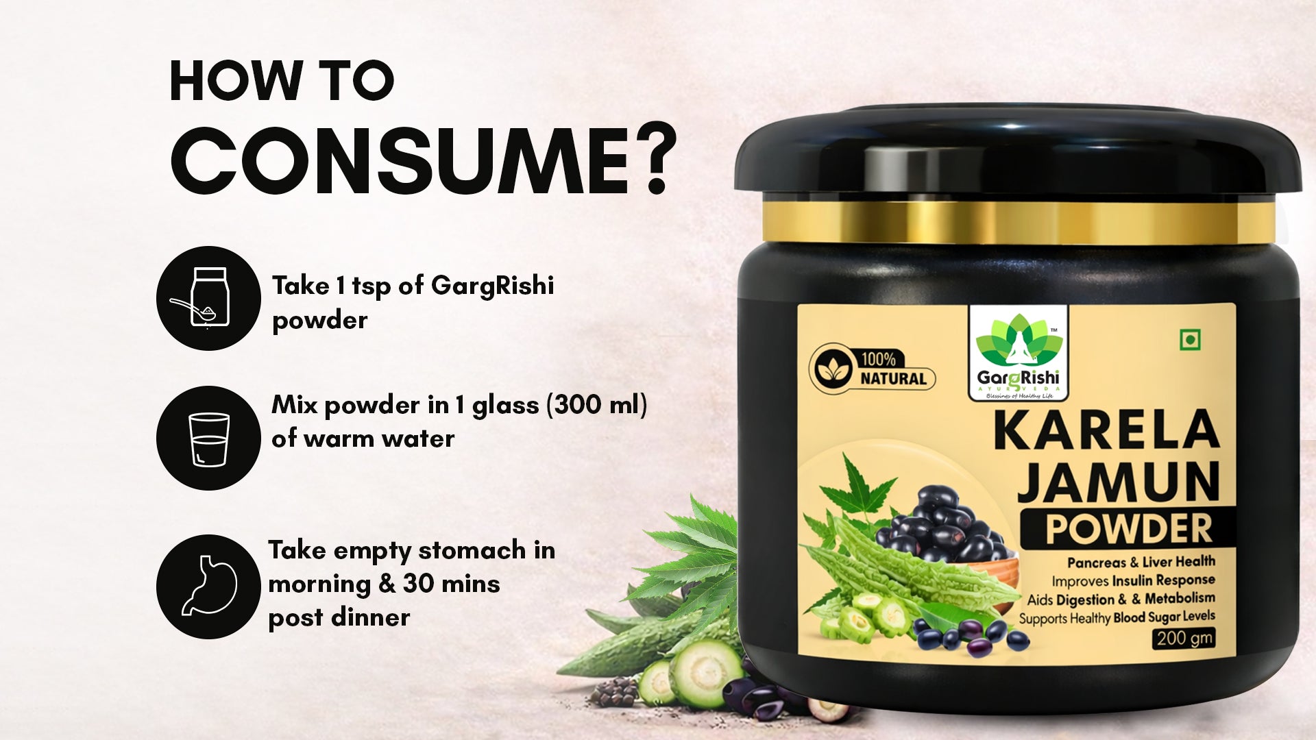 Karela Jamun Powder for maintaining Blood Sugar Level Banner 3