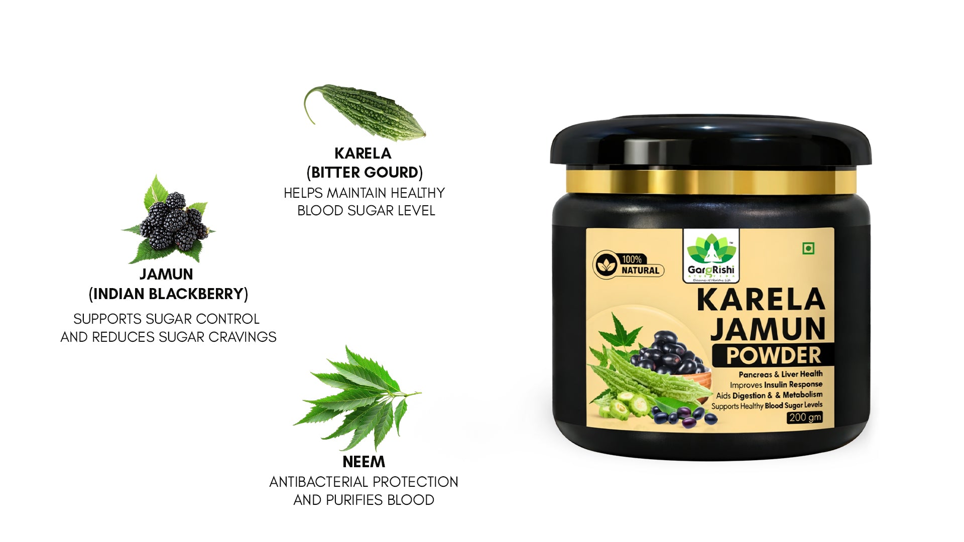 Karela Jamun Powder for maintaining Blood Sugar Level Banner 2