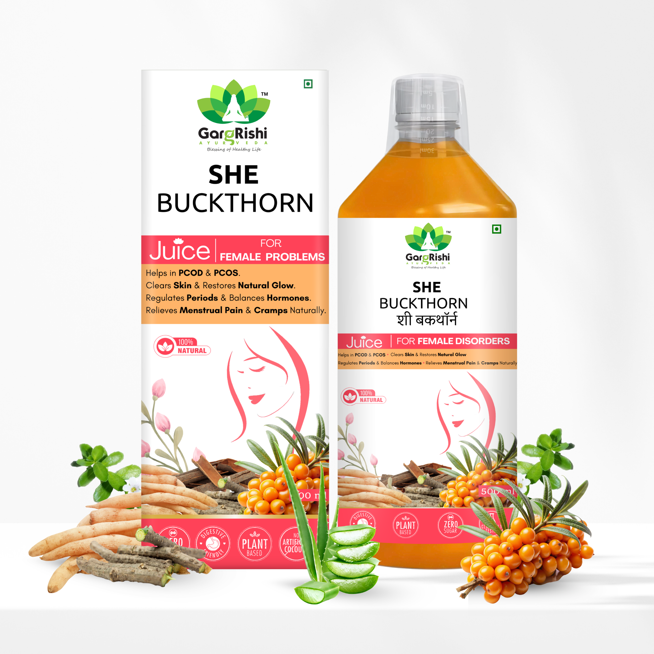 She Buckthorn Juice – Natural Support for PCOD, PCOS & Regular Period Cycle