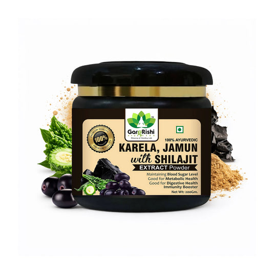 Karela Jamun with Shilajit Powder for maintaining Blood Sugar Level & Stamina Booster (Pack of 2)