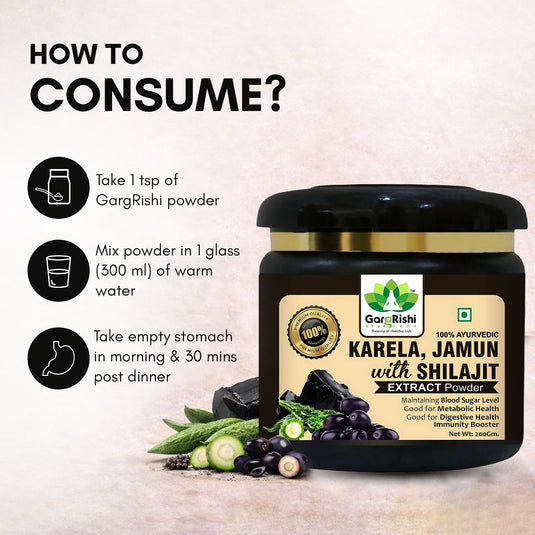 Karela Jamun with Shilajit Powder for maintaining Blood Sugar Level & Stamina Booster