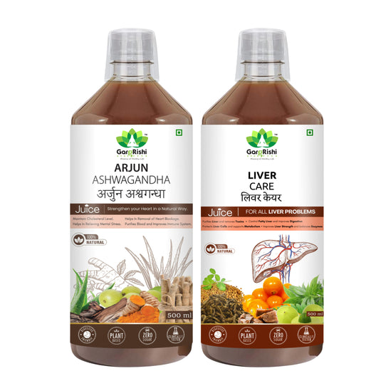 Arjuna Ashwagandha & Liver Care Juice Combo (500ml + 500ml)