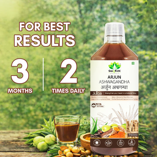 Arjun Ashwagandha Juice  – Complete Ayurvedic Solution for Heart Health & Cholesterol!