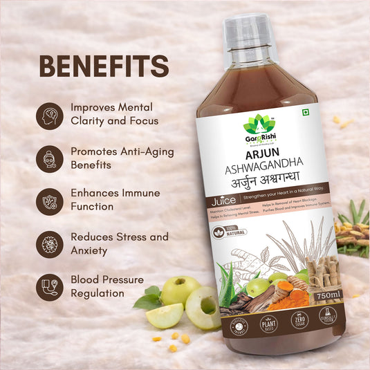 Arjun Ashwagandha Juice  – Complete Ayurvedic Solution for Heart Health & Cholesterol!