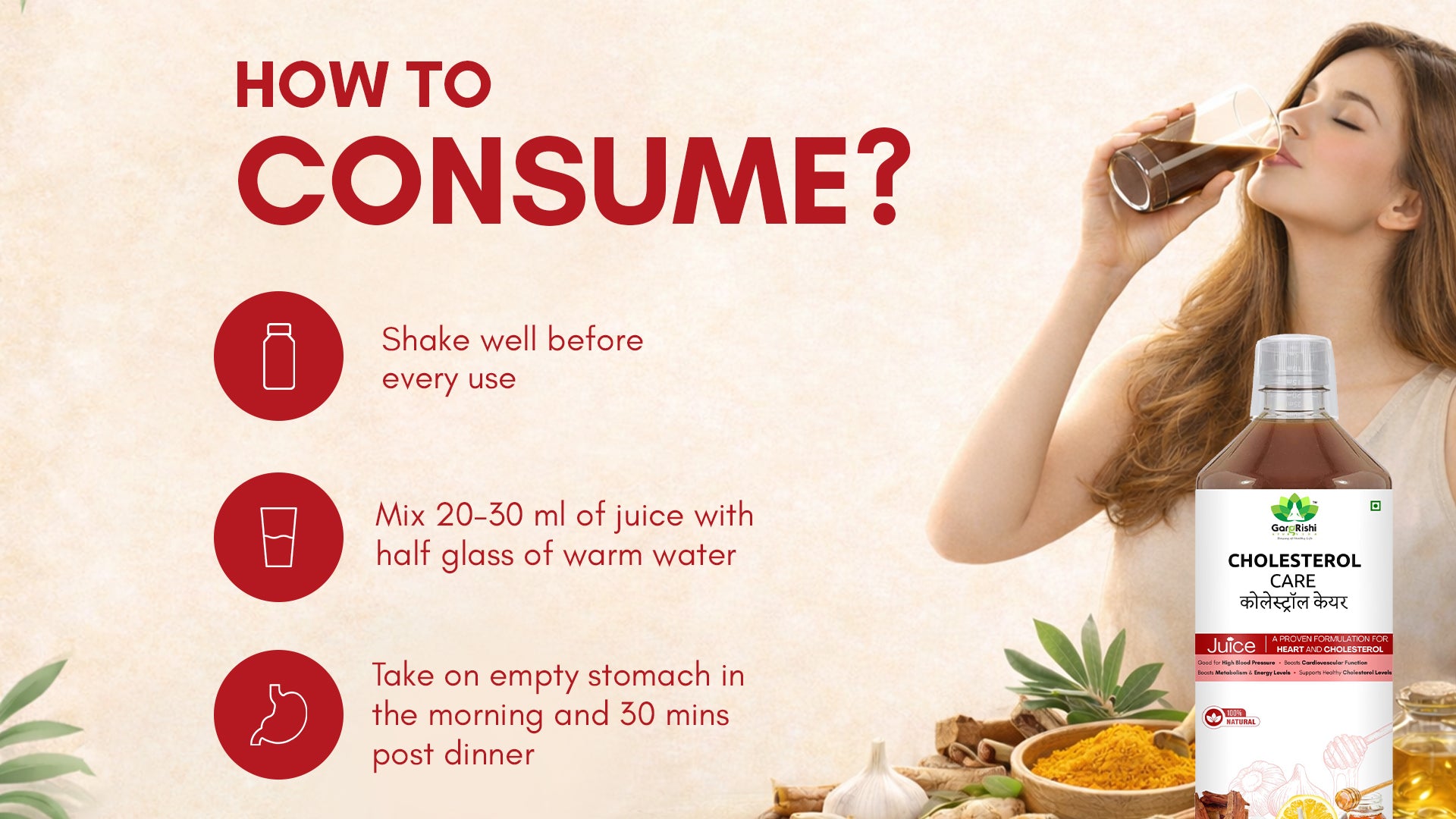 Cholesterol Care Juice – Balance Cholesterol & Boost Heart Health Banner 3
