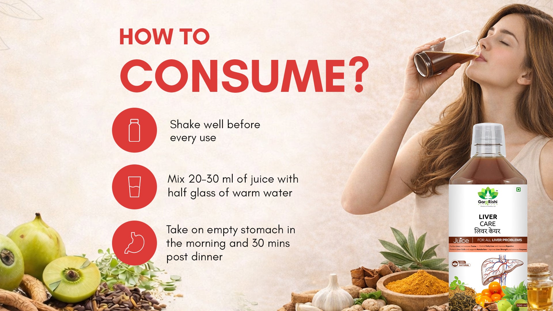 Liver Care Juice – Complete Ayurvedic Detox & Liver Wellness Support Banner 3