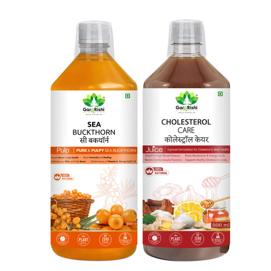 Sea Buckthorn Pulp & Cholesterol Care Juice Combo (500ml + 500ml)
