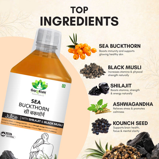 Sea Buckthorn Pulp & Sea Buckthorne Juice Combo (500ml + 500ml)