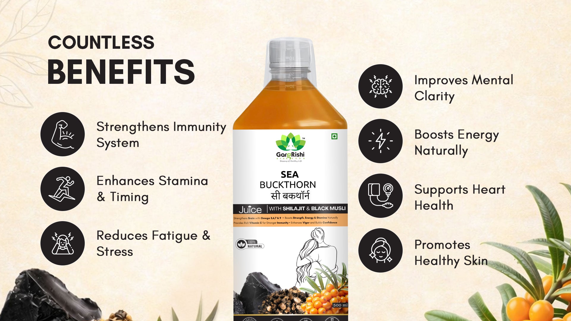 Sea Buckthorn with Shilajit & Black Musli – Boost Your Energy, Strength, and Stamina