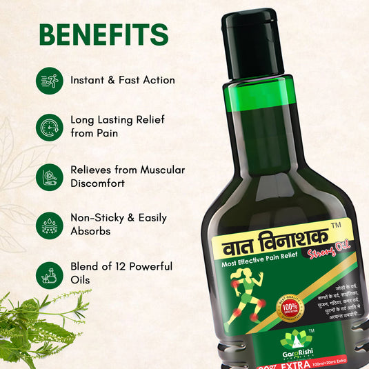 Vat Vinashak Strong Oil - Relief From Joint & Muscle Pain, Gathiya, Sciatica, Swelling