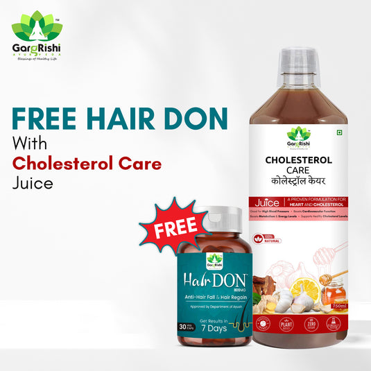 Free Hair Don Capsules with Cholesterol Care Juice – Complete Heart Health & Hair Wellness Combo