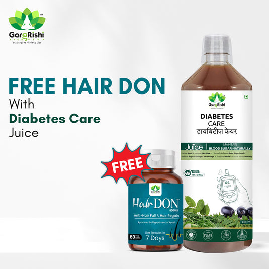 Free Hair Don Capsules with Diabetes Care Juice – Complete Mind, Sleep & Hair Wellness Combo