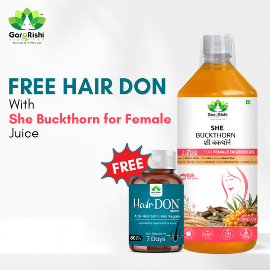 Free Hair Don Capsules with She Buckthorn Juice for Women – Complete Skin, Hair & Hormone Support
